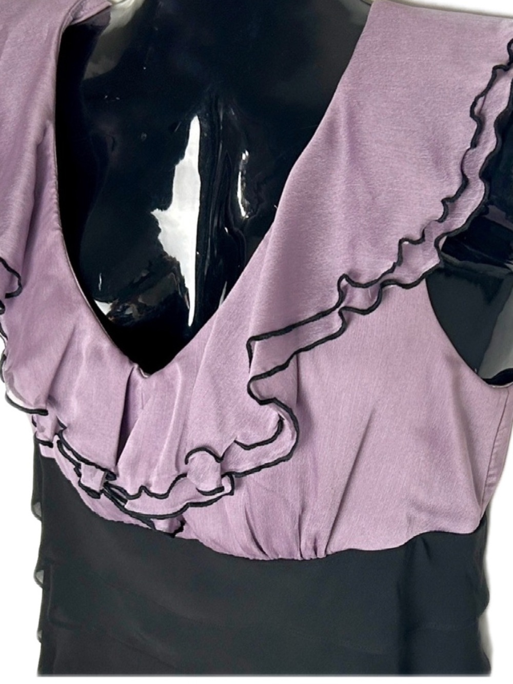 Black and Lavender Mini Dress NWOT - Picture 10 of 10